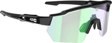 AZR Kromic Race RX Brille Schwarz / Photochromatische Scheibe Grün Irisiert