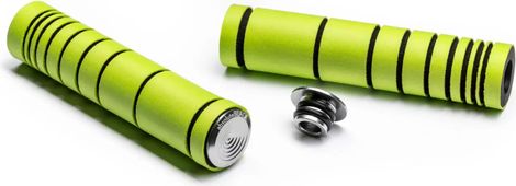 Puños AbsoluteBlack Premium Silicone Dual Density Enduro 33mm Lime Green
