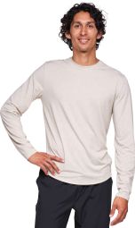 Maillot manches longues Hoka Essential Beige Homme