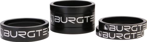 Kit de espaciador de dirección Burgtec negro (5 mm x2. 10 mm. 20 mm)