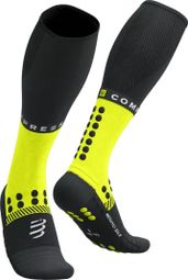 Compressport Full Winter Run Sokken Zwart/Fluorescerend Geel