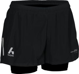 2-in-1-Shorts Surpas Pace Schwarz für Damen