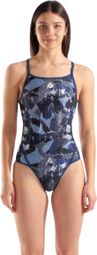 Dameszwempak Arena Scratched Zwart/Blauw