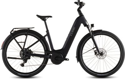 VTC Électrique Cube Touring Hybrid One 600 Easy Entry Shimano Cues 9V 600 Wh 700 mm Noir Coal 2026