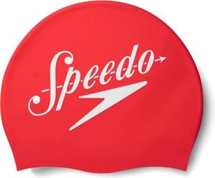 Speedo Logo Silicone Badekappe Rot