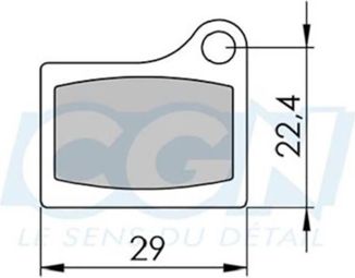 Plaquette frein vtt 35 clarks sintered adapt. Shimano m555 (pr)
