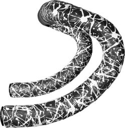 Ruban de Cintre Supacaz Super Sticky Kush Limited Splat Neon Noir / Blanc avec Bouchons 