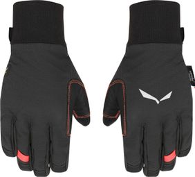 Lange Damen-Handschuhe Salewa Ortles Durastretch Merino Schwarz