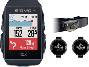 Compteur GPS Sigma ROX 11.1 Evo Sensor Set Blanc / Noir - Produit Reconditionné