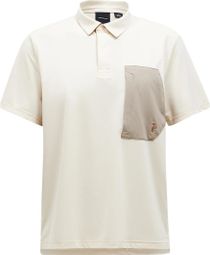 Peak Performance Pocket Short Sleeve Polo Beige