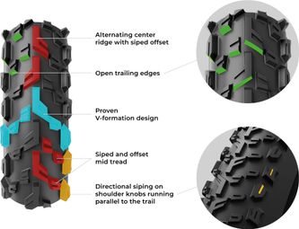 Pneu VTT Vittoria Mezcal XC Trail 29'' Tubeless Ready Souple Anti-Puncture Belt Graphene 4Compound Formulation — vue 4
