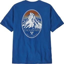 Patagonia Chouinard Crest Pocket Responsibili-T T-Shirt Blauw