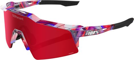 100% Speedcraft SL FDJ Gloss Translucent Red/Blue Fire Red Mirrored Sunglasses