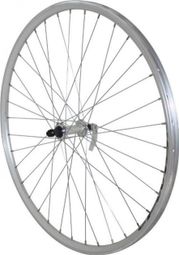 ROUE VTC 700X35 AVANT ER10 ALU DOUBLE PAROI MOY ALU ARGENT BLOCAGE