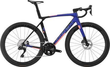 Trek Madone SL 6 Road Bike, Shimano 105 Di2, 12-speed, 700 mm, Blue/Black/Coral, 8th Gen