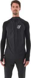 Compressport Hurricane Windproof 1/2 Zip Windproof Baselayer Zwart