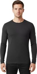 Tee-shirt technique Fjork Merino Finn ML 140 homme laine mérinos ultra-légère 140 g/m² respirant et thermorégulant Gris foncé