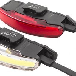 ECLAIRAGE VELO USB KIT SPANNINGA ARCO NOIR LIVRE 3 FONCTIONS STANDARD  ECO  FLASH (AUTONOMIE de 5h à 10h)