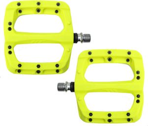 Pair of Flat Pedals HT PA03A Yellow