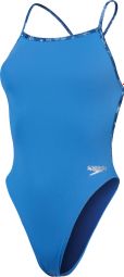 Speedo Solid Vback Swimsuit Blue