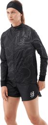 Dames Compressport Hurricane zwart windjack 