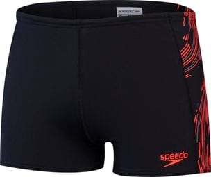 Speedo Tech Panel Swimsuit Black / Red