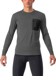 Castelli Unlimited Merino Grey/Black Long Sleeve Jersey