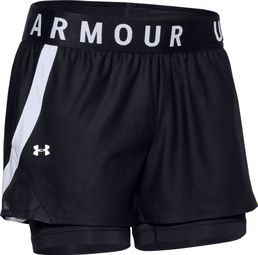 2 en 1 Short Under Armour Play Up 3.0 Black Mujer