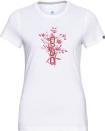 Odlo Kumano Logo Print Women's Short Sleeve Jersey White
