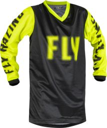 Fly F-16 Long Sleeve Jersey Black / Fluorescent Yellow Child