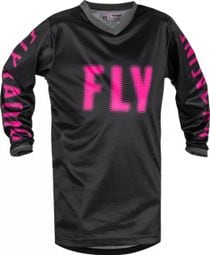 Maillot Manches Longues Fly F-16 Noir / Rose Enfant Kid S