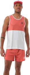 Compressport Performance Tanktop für Herren, orange/weiß