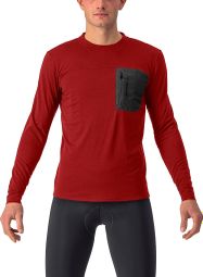 Maillot Manches Longues Castelli Unlimited Merino Rouge