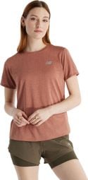 New Balance Athletics Red Women's Jersey met korte mouwen