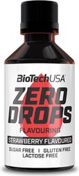 Zero Drops (50ml) - Biotech Usa - Fraise -  Arômes Et édulcorants