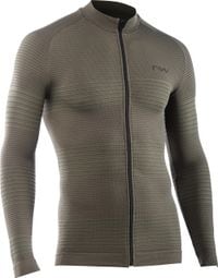 Northwave Trip Knit Green Long Sleeve Jersey