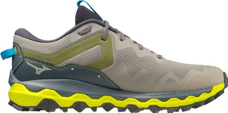 Mizuno Wave Mujin 9 Grey Blue Yellow Trail Running Shoes