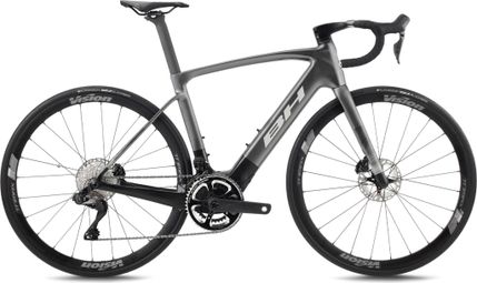 Bicicleta eléctrica de carretera BH iRS1 Carbon 1.6 Shimano Ultegra Di2 12 V, 630 Wh, 700 mm, plateada/negra