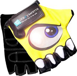 Gants Vélo Enfant | Jaune | Crazy Safety | Yeux Réfléchissants