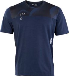 Heren blauw ION Traze Amp MTB shirt met korte mouwen