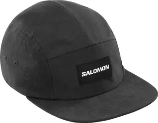 Gorra Unisex Salomon de Cinco Paneles Negra