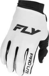 Fly Racing Pro Lite Handschuhe Weiß/Schwarz