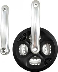 PEDALIER VTT TRIPLE 42-34-24D L170 ALU NOIR PARE CHAINE DEMONTABLE 7/8V (AXE CARRE 122)