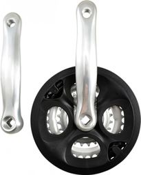PEDALIER VTT TRIPLE 42-34-24D L170 ALU NOIR PARE CHAINE DEMONTABLE 7/8V (AXE CARRE 122)