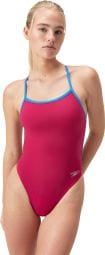 Maillot de Bain Speedo Solid Vback Rose / Bleu