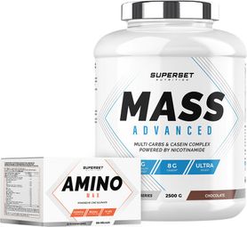 Programme Prise de Masse Débutant - Mass Advanced 2 5kg Chocolat - Amino Max