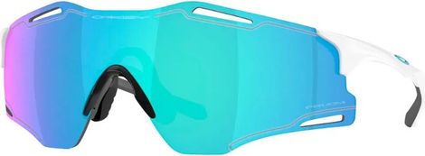 Lunettes Oakley Cybr Zero Polished White Blanc / Prizm Sapphire / ref: OO9512-0239