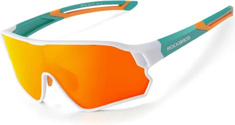 Lunettes de vélo polarisées Rockbros pour enfants de 8 à 14 ans - vert