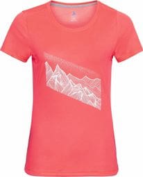 Odlo F-Dry Print Short Sleeve Jersey Pink Woman
