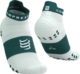 Chaussettes Compressport Pro Racing V4.0 Ultralight Run Low Blanc/Bleu